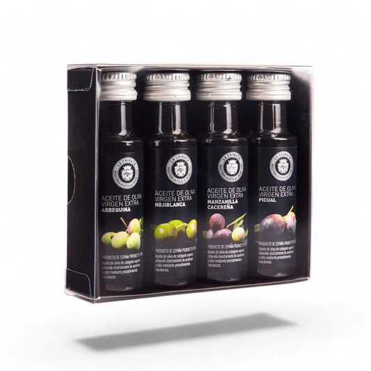 Caja de Cata de Aceite de Oliva Virgen Extra - 4 Variedades de Oliva La Chinata