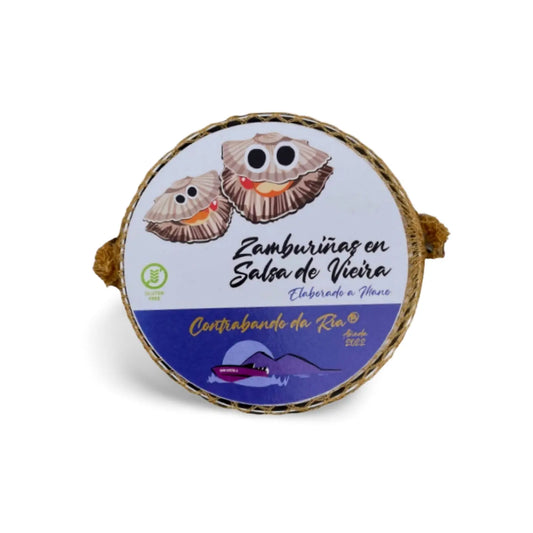 Conservas de Zamburiñas en Salsa de Vieira Contrabando da Ría