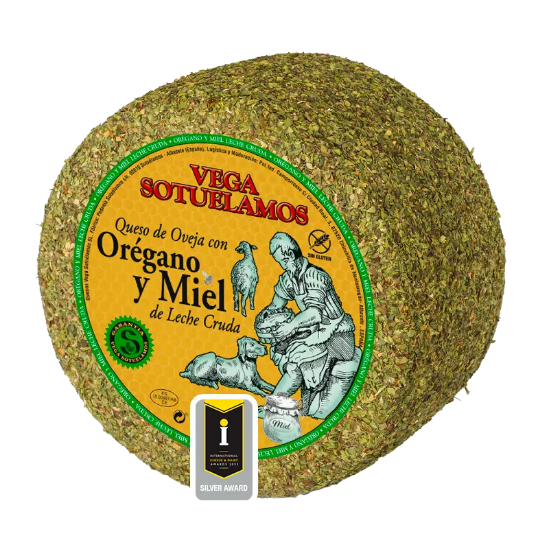 Queso Curado 6 Meses de Oveja con Miel y Orégano - Vega Sotuélamos Vega Sotuélamos