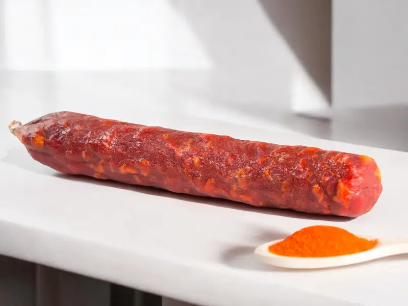 Vela Ibérica de Chorizo Dulce Partida por la Mitad Estanislao