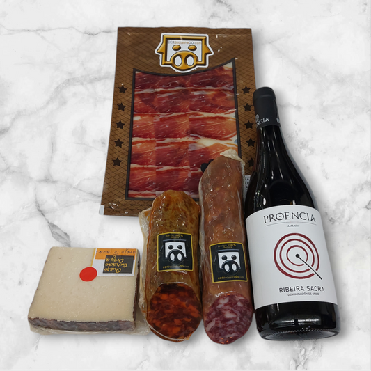 Cesta Regalo Gourmet Lote Ibérico CERdo cuadraDO