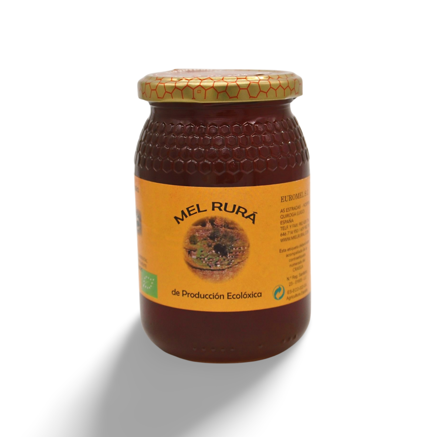 Miel de Abeja Ecológica de Castaño Gallega - 500gr Mel Rurá