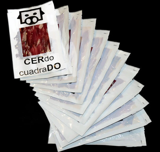 Pack Ahorro Jamón 100% Ibérico Bellota Cortado a Cuchillo - Cumbres Mayores, Jabugo (Huelva) CERdo cuadraDO